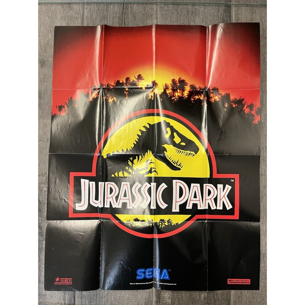 Sega Geneis Jurassic Park  Welcome To The Next Level Insert Poster Only